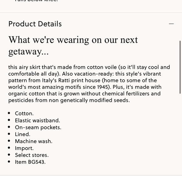 J.Crew, NWT Side slit Maxi skirt in Ratti Prism Floral 💯% cotton/pockets BG543 - Picture 12 of 12